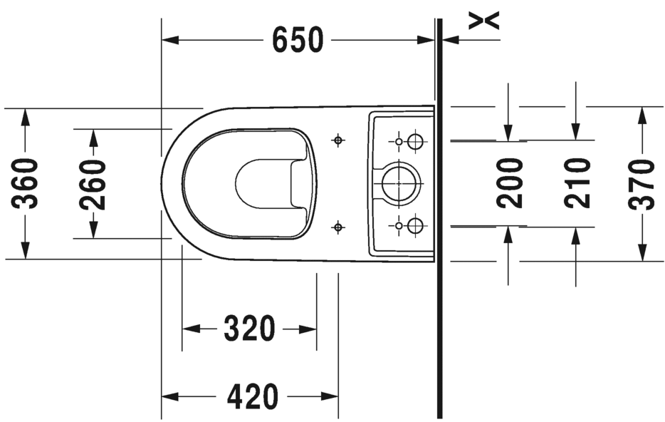 2172090000 Компакт унитаз с бачком Белый Duravit ME BY STARCK Германия - Вид №1