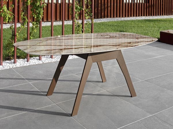 Восьмиугольный стол с керамогранитной столешницей CERAMICA FONDOVALLE SHAPE ARCH-00020989