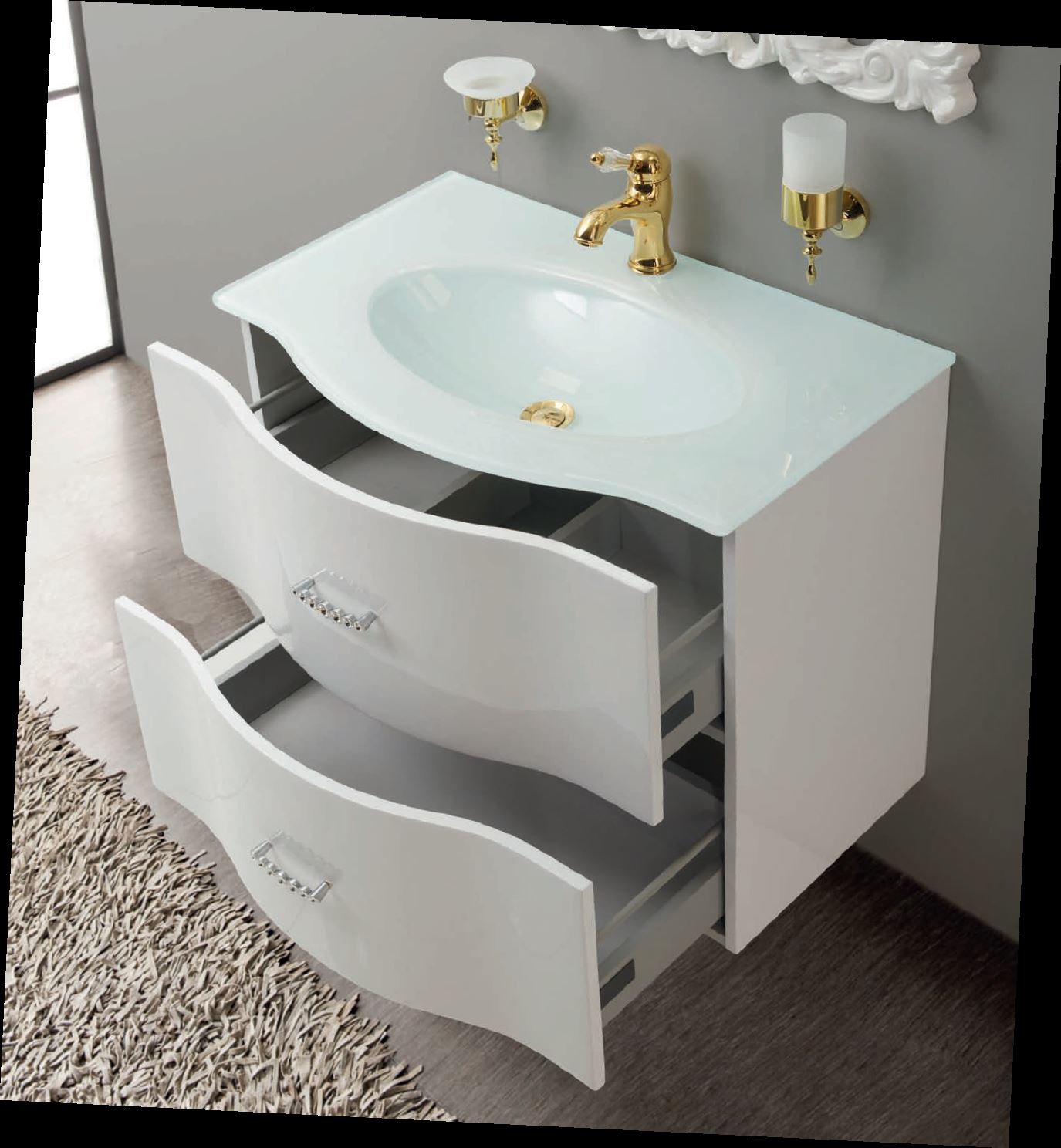 Мебель для ванной CEZARES PETALO-800-2C-SO-BL-P  - Вид №2