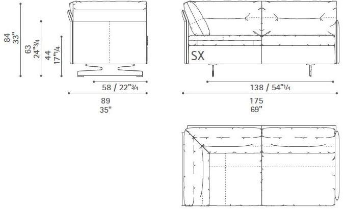 Poltrona Frau Модульный диван с журнальной полкой La collezione - divani e poltrone sun-id-1502655 - Вид №52
