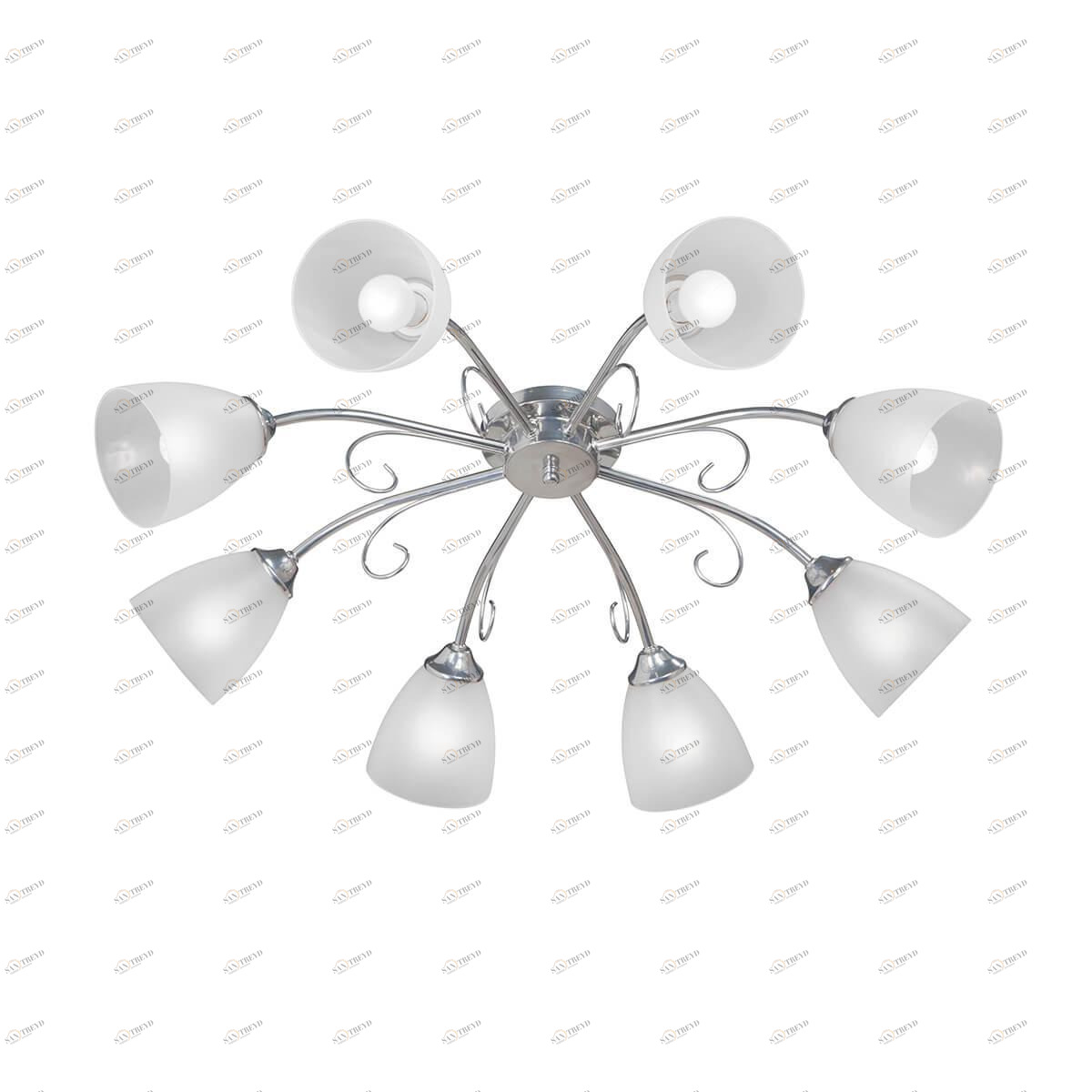 Потолочная люстра Vitaluce V3819-9/8PL VITALUCE ДИЗАЙНЕРСКИЕ 328285 Белый;хром 