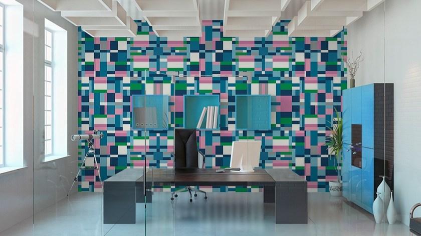 GLAMORA Виниловые обои с оптическим рисунком Colour blocking sun-id-1373824 - Вид №2