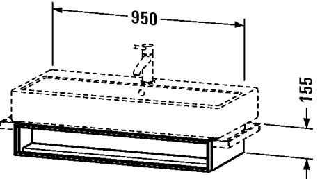 VE600702121 Vero Тумбочка подвесная Орех темный декор Duravit - Вид №1