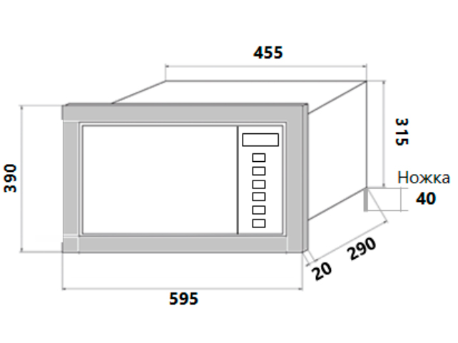 5300786 Встраиваемая микроволновая печь HOMSair MOB205WH белый STDN-0041063 - Вид №12