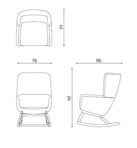 Кресло-качалка с высокой спинкой True Design Arca ARCH-00054605 - Вид №24