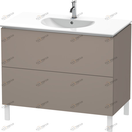 LC660704343 L-Cube Тумбочка напольная Базальт матовый, декор Duravit
