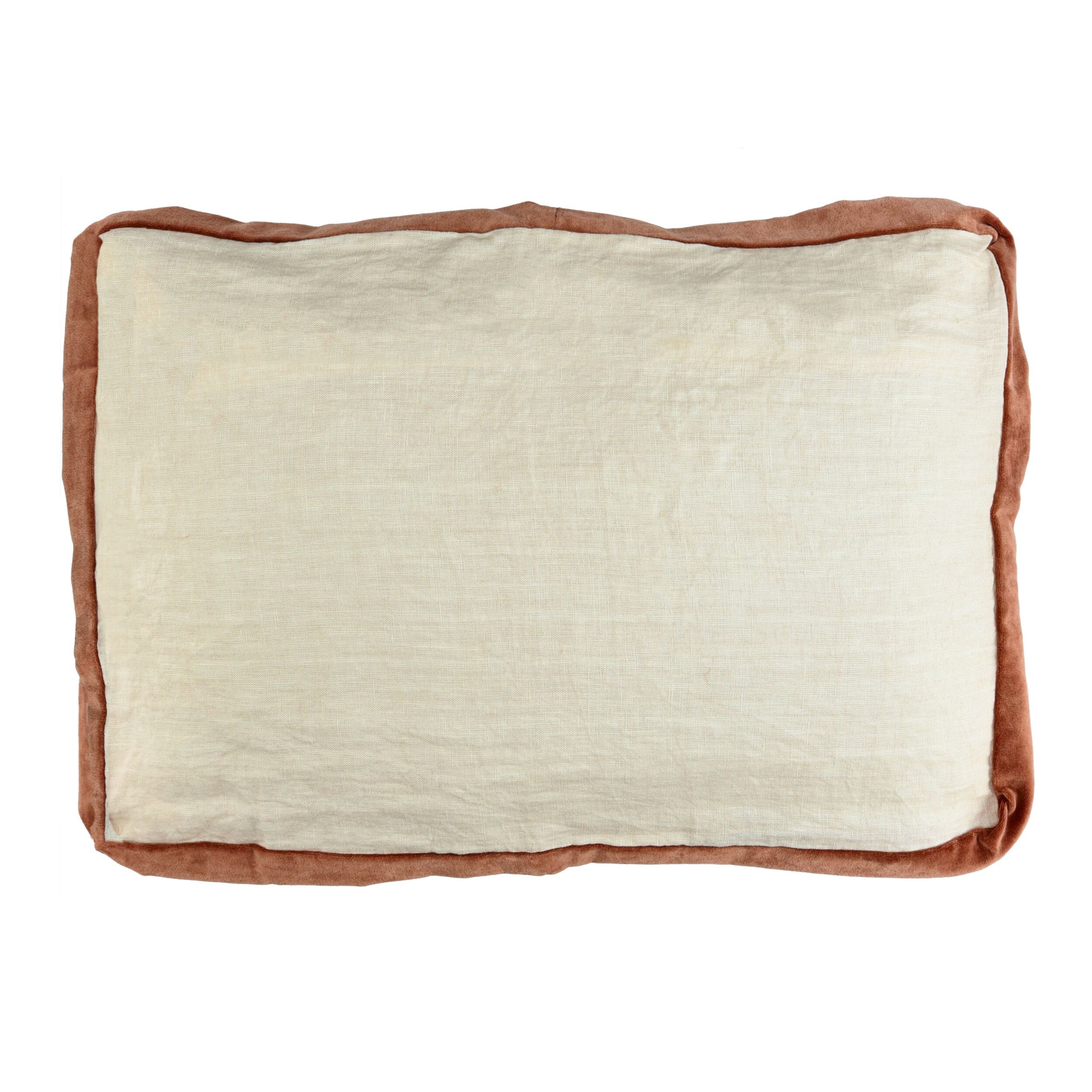 Льняная прямоугольная однотонная подушка POMAX BORDERS ARCH-00106515 - Вид №13