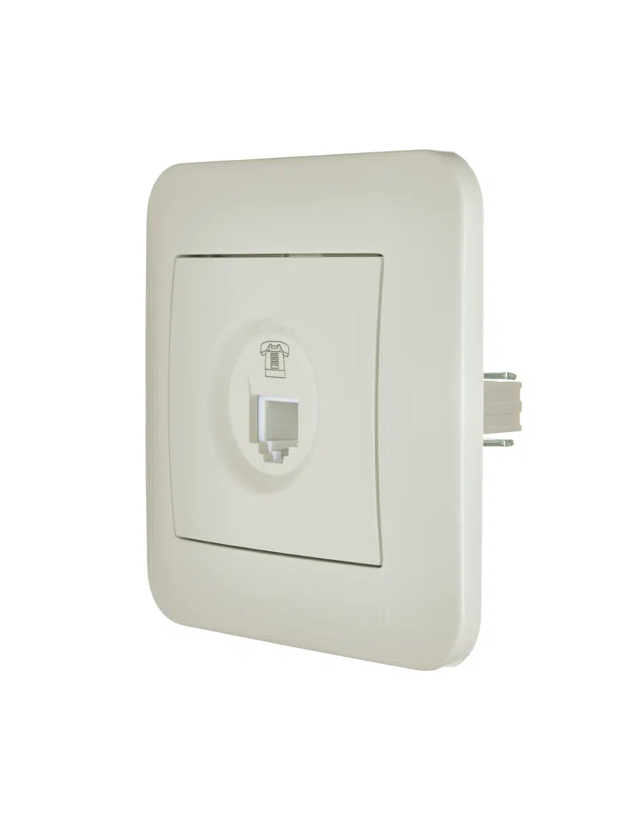 ASTI Розетка телефонная евро жемчужно-белый перламутр LEZARD 7081-3030-137