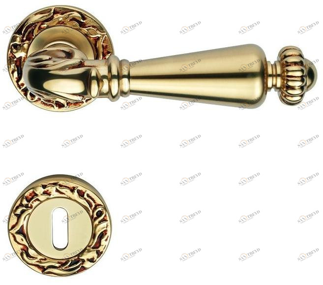 LINEA CALI' Латунная ручка в классическом стиле с накладкой Ninfa sun-id-1362049