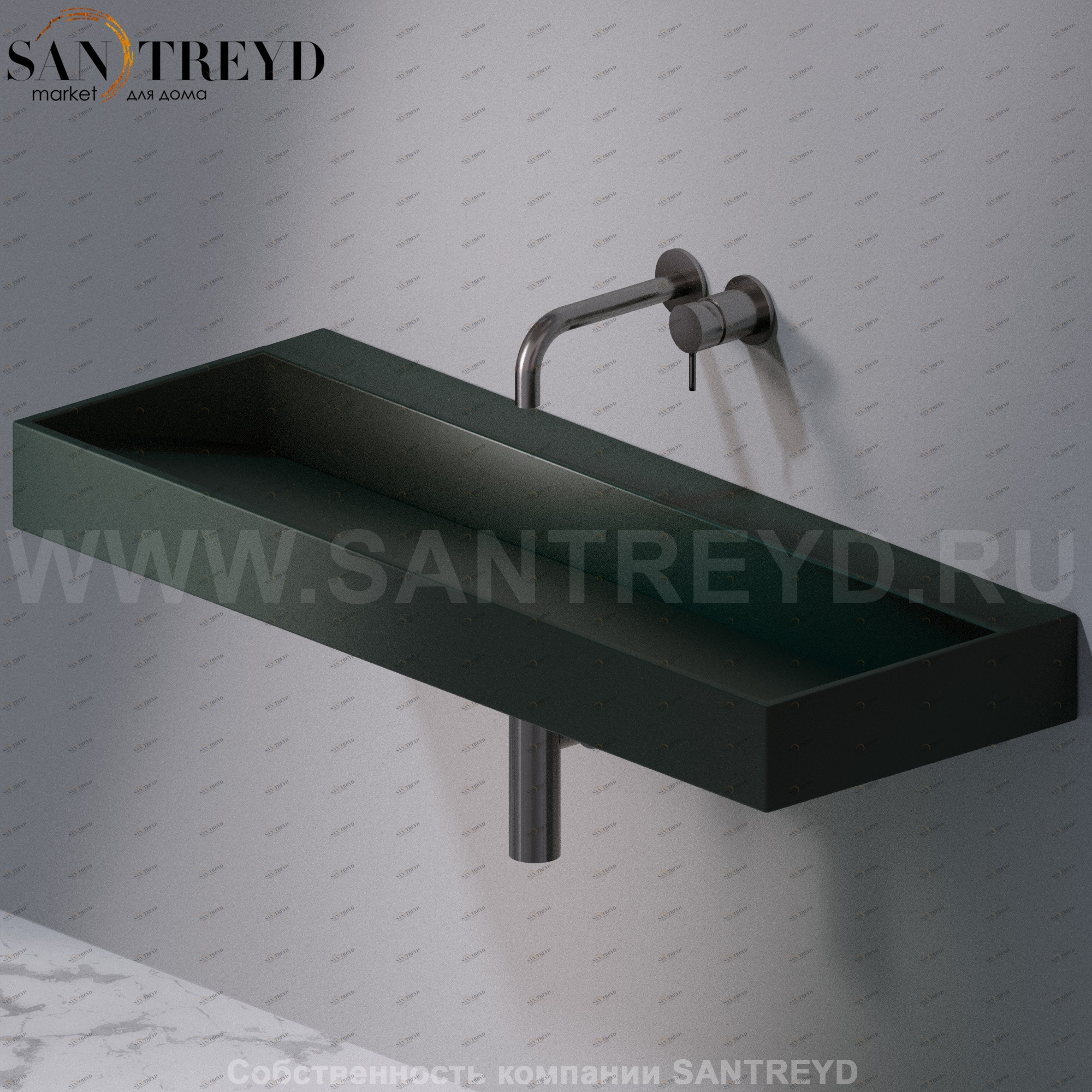 L012T1RPV4.143 Подвесная раковина настенная прямоугольная A. e T. Italia P35 AeT ITALIA