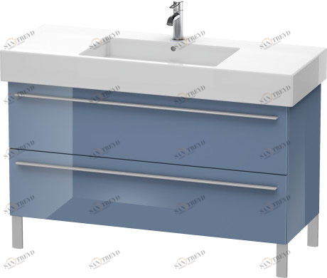 XL654504747 Тумбочка напольная X-Large #XL6545 1200 x 470 мм Каменно-синий глянцевый лак Duravit