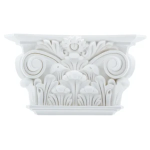 Капитель к пилястре полиуретан Decomaster DK-82221 белая 173 мм