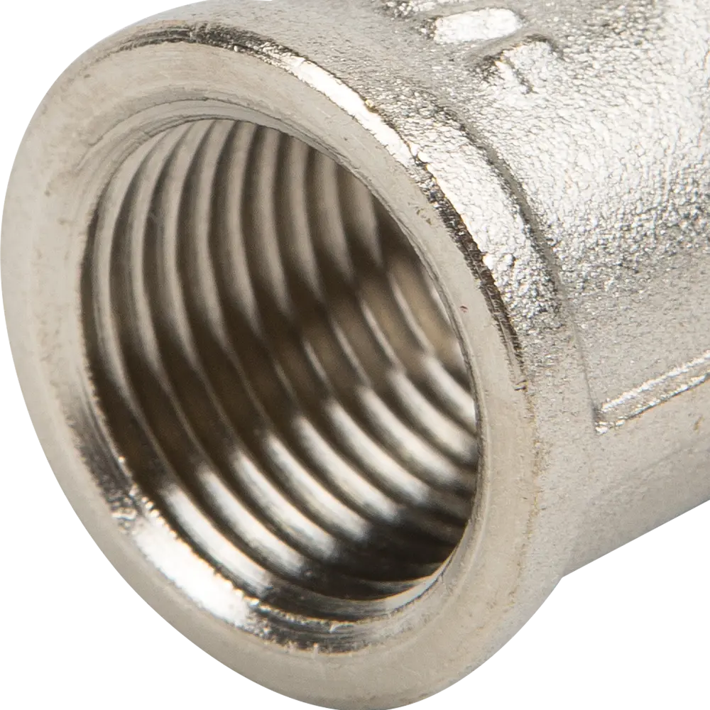 Муфта Valtec внутренняя резьба 1/2" никелированная латунь VTr.270.N.0004 STLM-2037995 - Вид №1