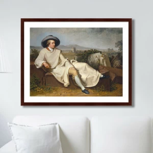 Картина в раме 78,5х100 см Goethe in the Roman Campagna, 1787г. КАРТИНЫ В КВАРТИРУ  264173 Бежевый;коричневый;разноцветный