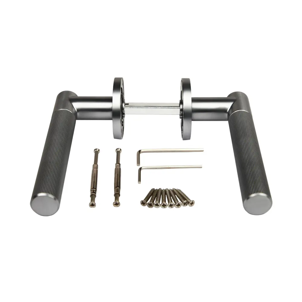 Дверная ручка на розетке KREAFORTA Норбо без запирания цвет хром STLM-2208927 - Вид №1