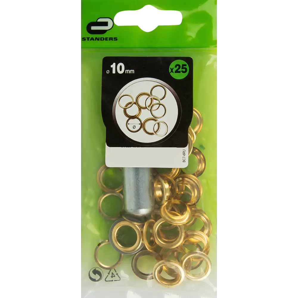 Люверсы с инструментом для установки Standers 10 мм, золото, 25 шт STLM-2148169 - Вид №1