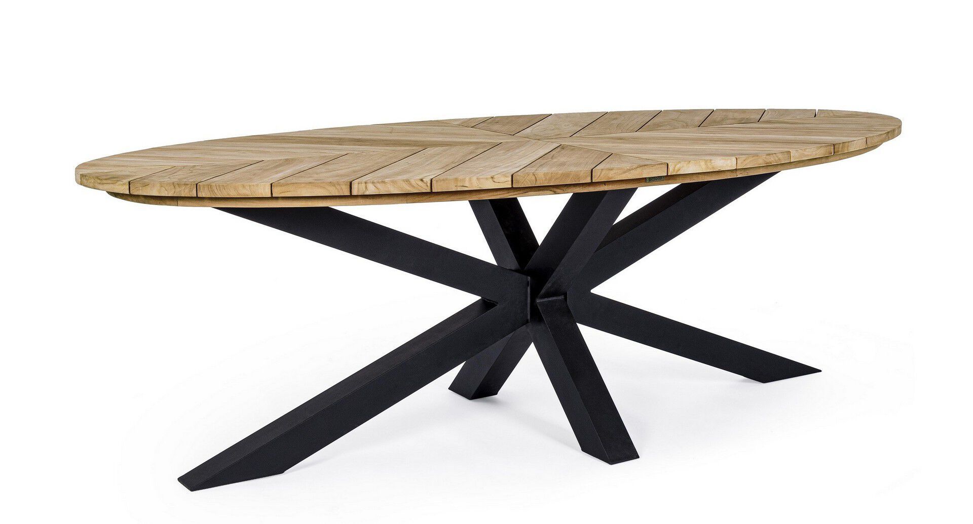 Овальный стол для сада из алюминия и тика BIZZOTTO PALMDALE ARCH-00071500 - Вид №14