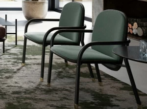 Natuzzi Стул из ткани с подлокотниками