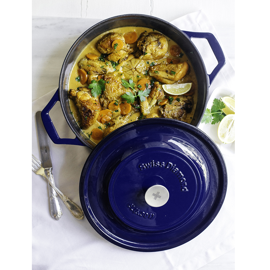 Сотейник чугунный Prestige Cast, Ø32 см, синий Swiss Diamond PC932CB - Вид №1