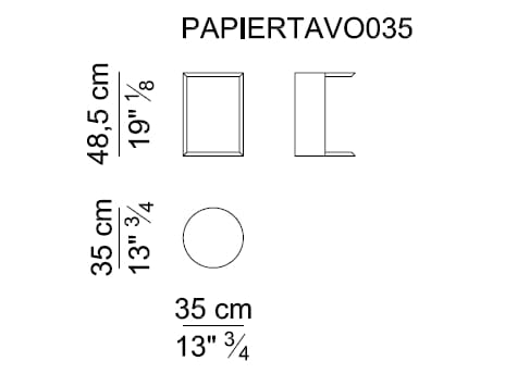 Круглый деревянный журнальный столик i 4 Mariani Papier ARCH-00062576 - Вид №2