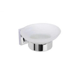 Мыльница Аквалиния 88185 стекло цвет серый