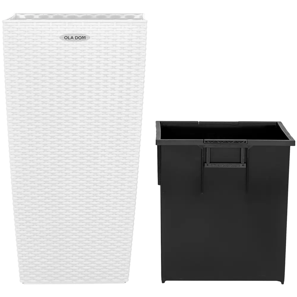 Кашпо для цветов Ola Dom Rattan 31 л белый Santreyd STLM-2104692 - Вид №1