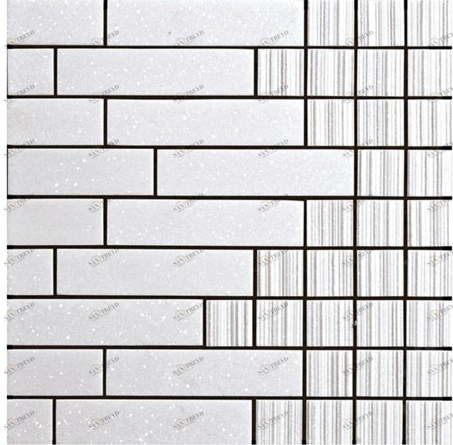 Ideamarmo Белая мраморная мозаика Тасоса Shake Shk 301