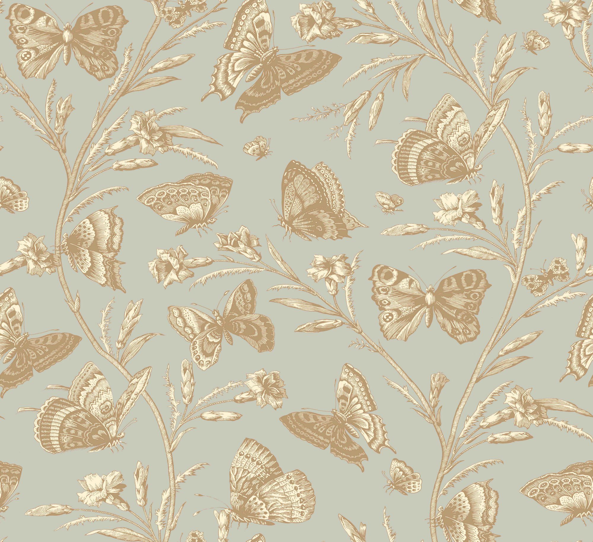 Цветочные узоры нетканые обои LELIEVRE Quenin-Belle Époque ARCH-00007690 - Вид №13