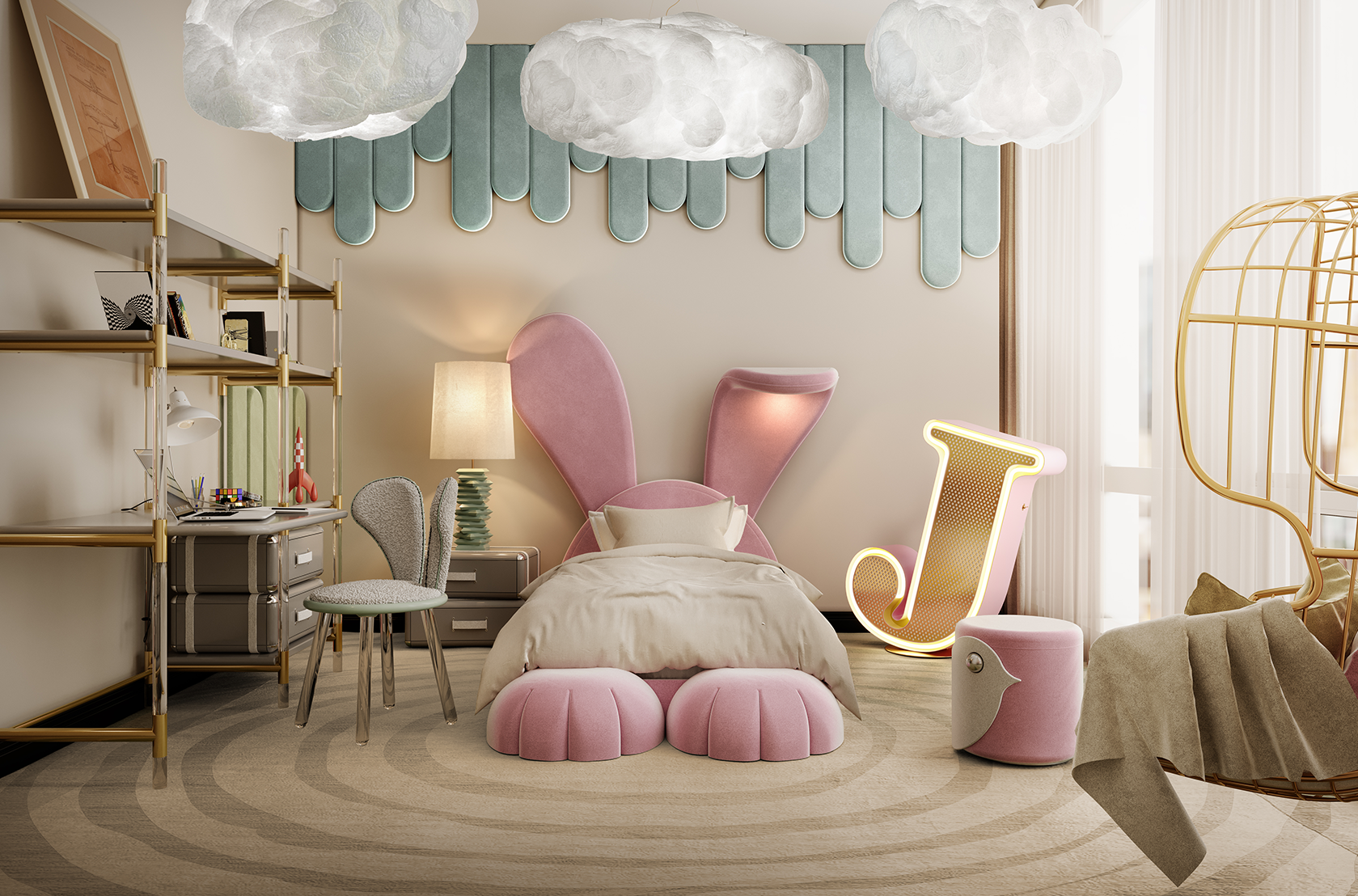 CIST691 Детские пуфики Птица Circu  - Вид №4