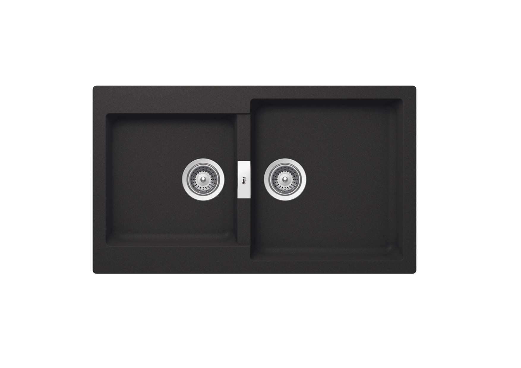 A880160940 Двусторонняя мойка QUARZEX® с 2 чашами ROCA Oslo