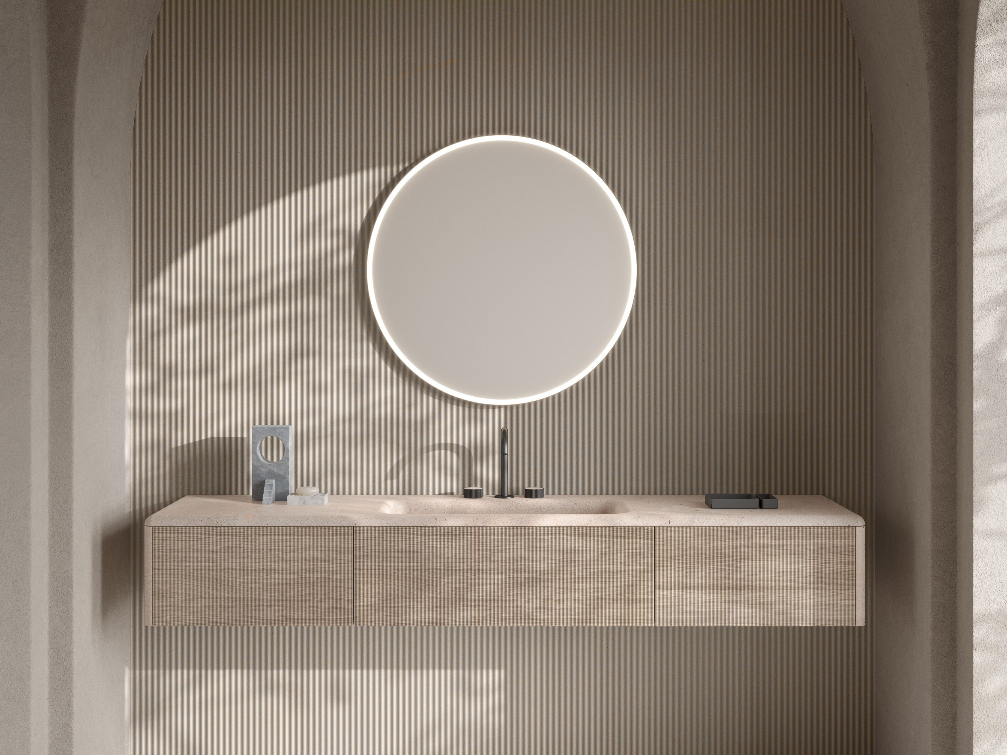 Каменный подвесной шкаф для ванной комнаты Salvatori NEREO ARCH-00116957 - Вид №2