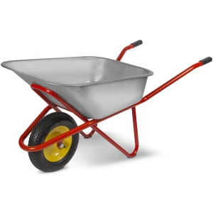 Тачка садовая одноколесная 220 кг 110 л оцинкованная сталь