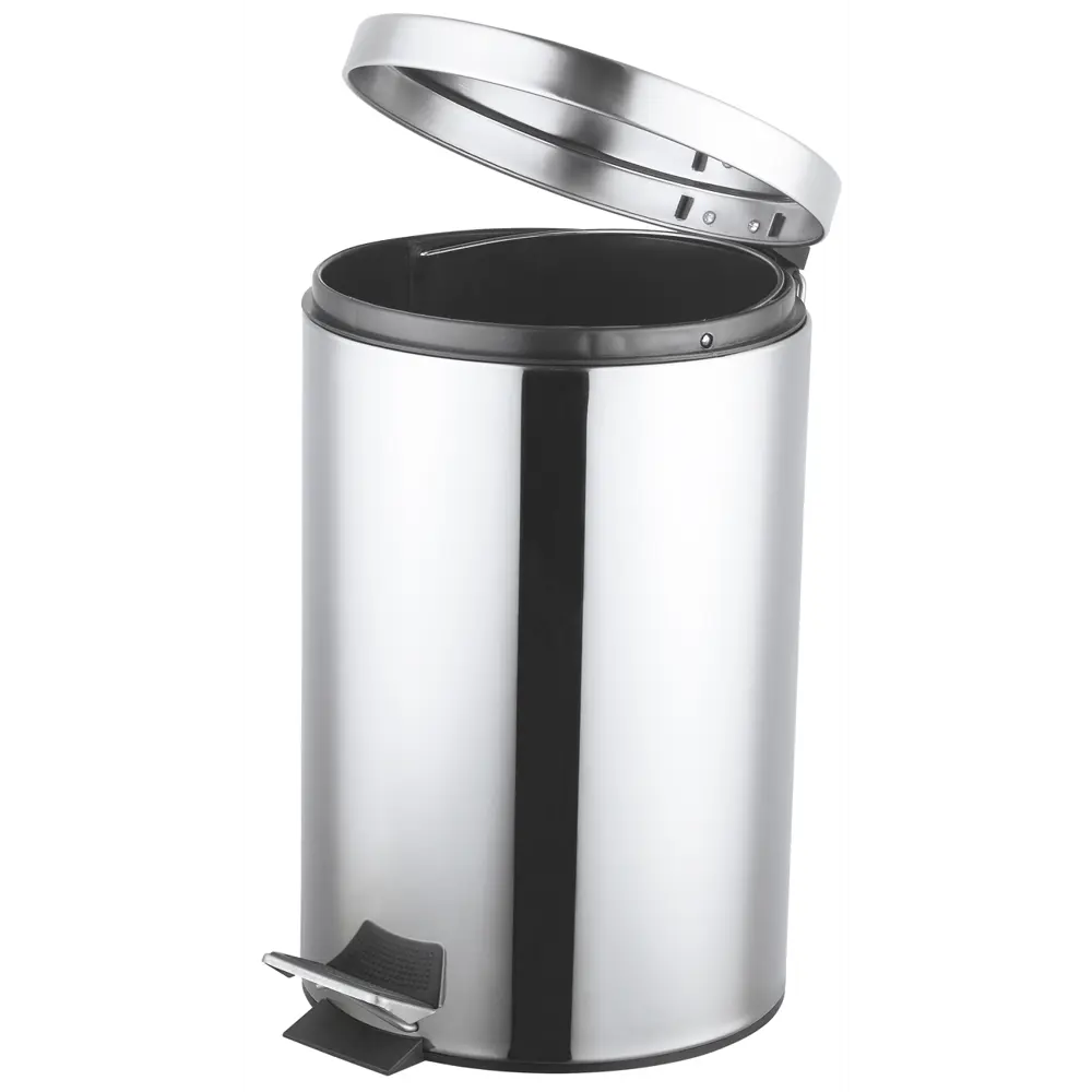Бак для мусора в ванную комнату KONSENSA Терни 12 л сталь цвет хром STLM-2088685 - Вид №4
