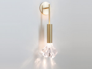 Настенный светильник из латуни и стекла