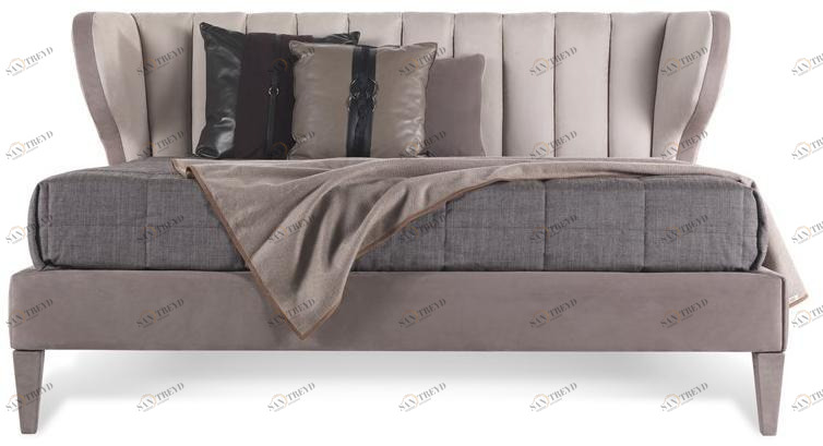 Gianfranco Ferré Home Кожаная кровать King size с мягким изголовьем Dunlop Dlp.312.a