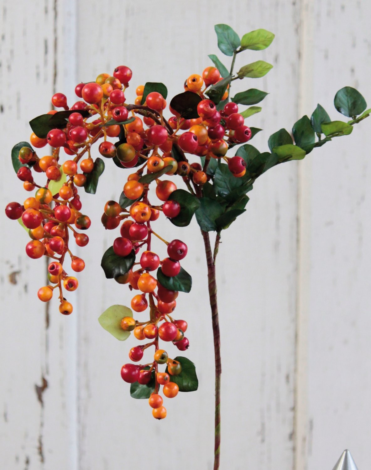 1585 334 a3 Стебель искусственной ягоды, 45 см, оранжевый H-andreas 