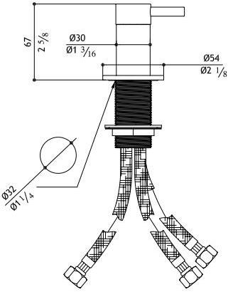 MGS Смеситель для умывальника из нержавеющей стали с одним отверстием Minimal sun-id-1444098 - Вид №1