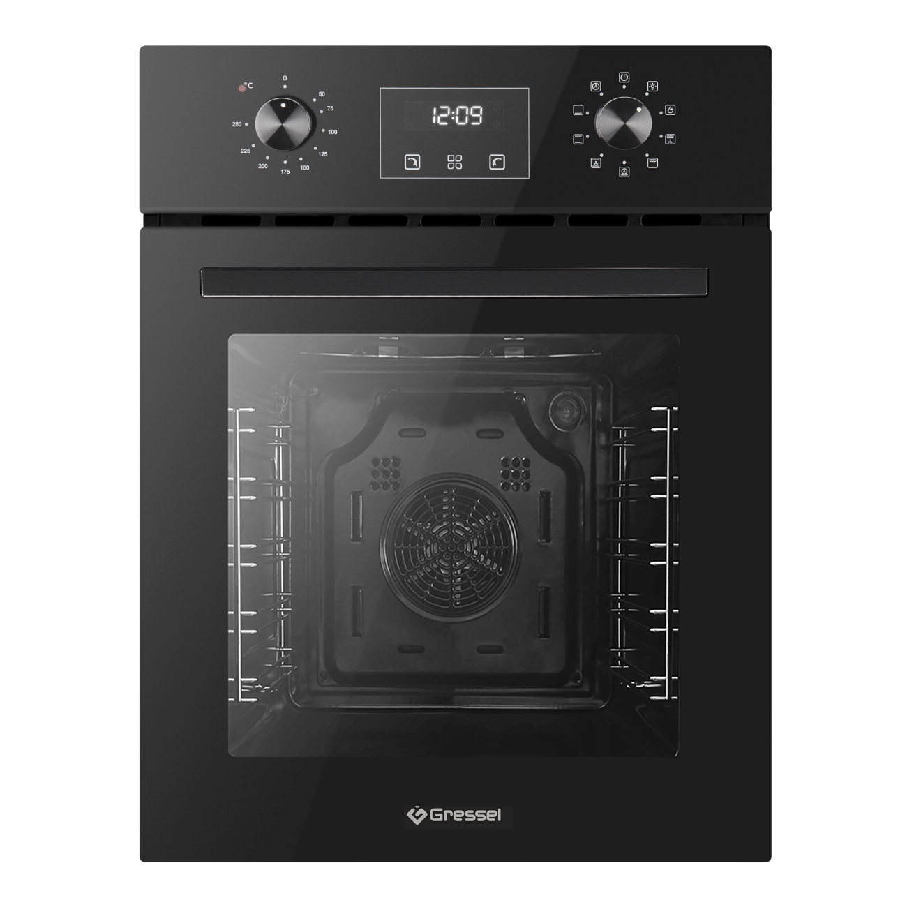 9284044 Электрический духовой шкаф Gressel RU477ES59000 черный STDN-0114187