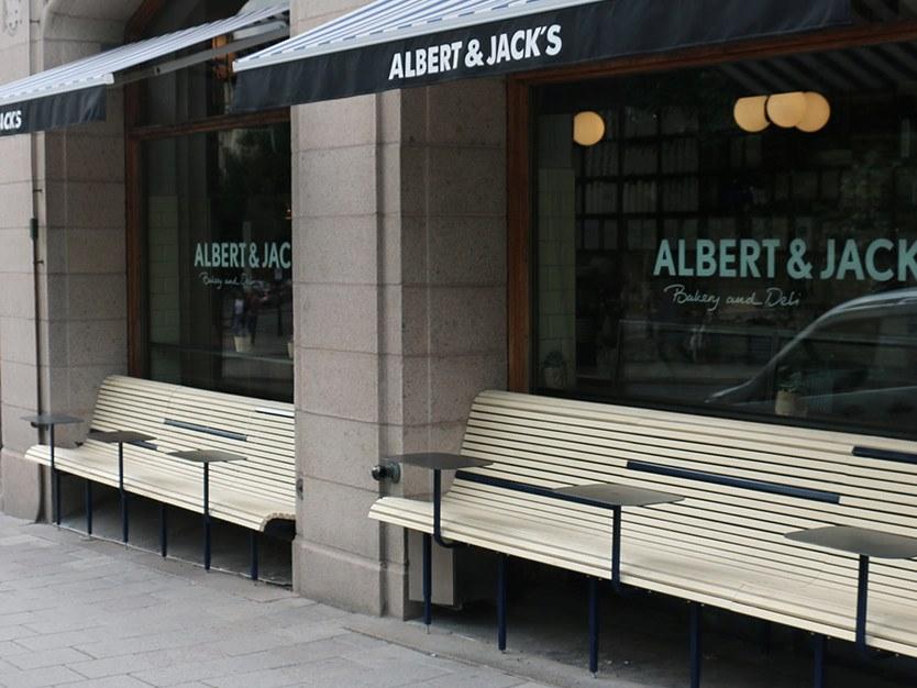 Nola Industrier Деревянная скамейка со спинкой  U19-05  - Вид №6