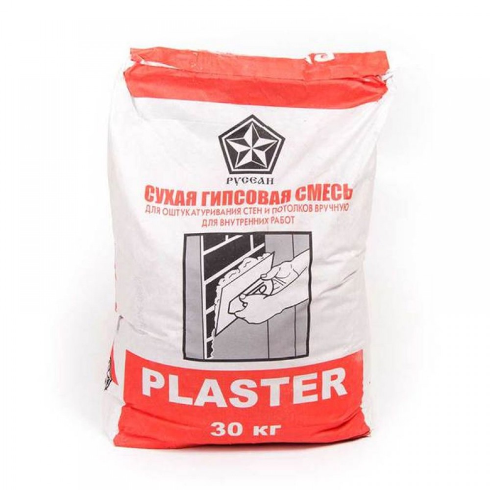 Гипсовая штукатурка Русеан Пластер 30кг 3499 - Вид №1