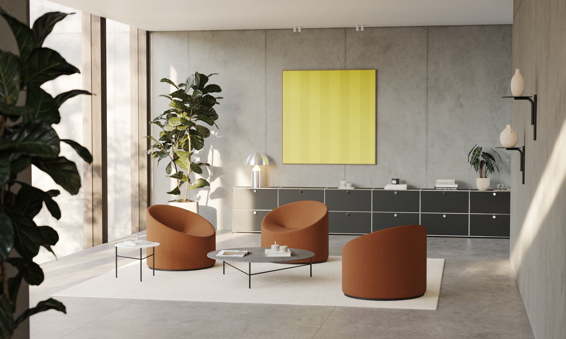 Круглый журнальный столик из Dekton® и стали Omelette Editions DOWNTOWN ARCH-00122819 - Вид №5