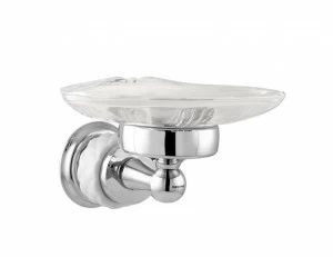 065578.A00.50 Подставка для мыльницы из белого фарфора Яркий хром