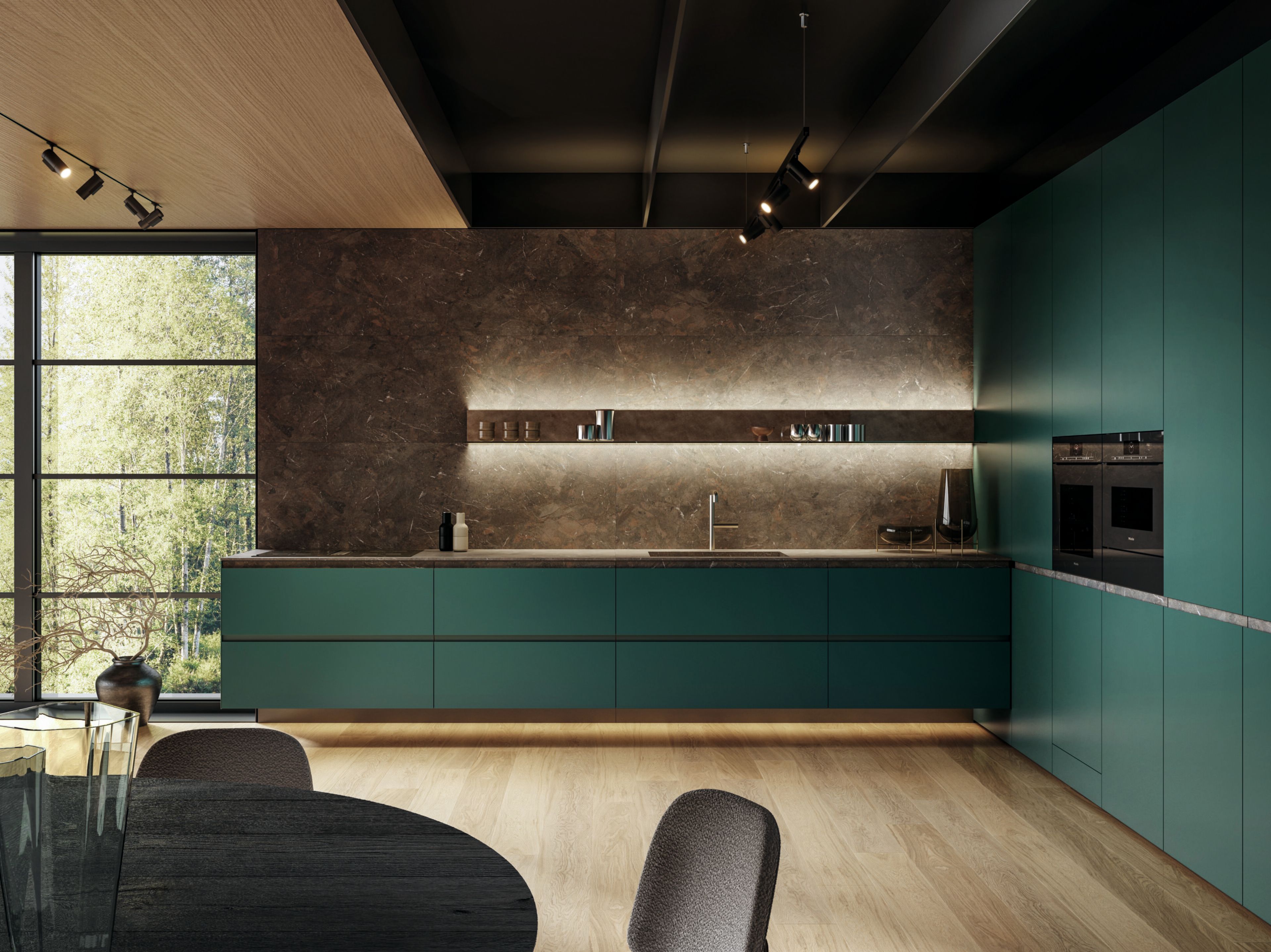 Кухня без ручек Lago 36e8 CUT KITCHEN 2820 ARCH-00031146