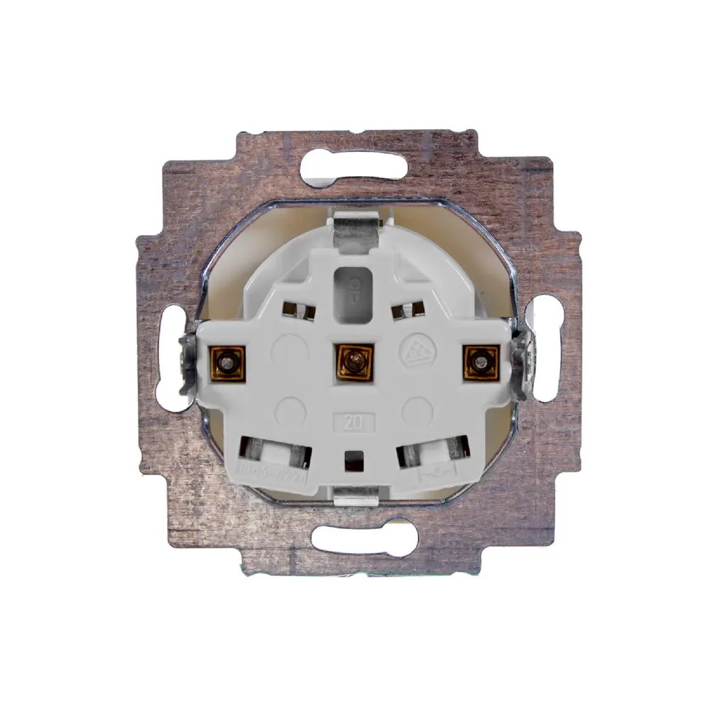 Розетка ABB Basic55 с заземлением цвет белый Basic 55 STLM-2137388 - Вид №2