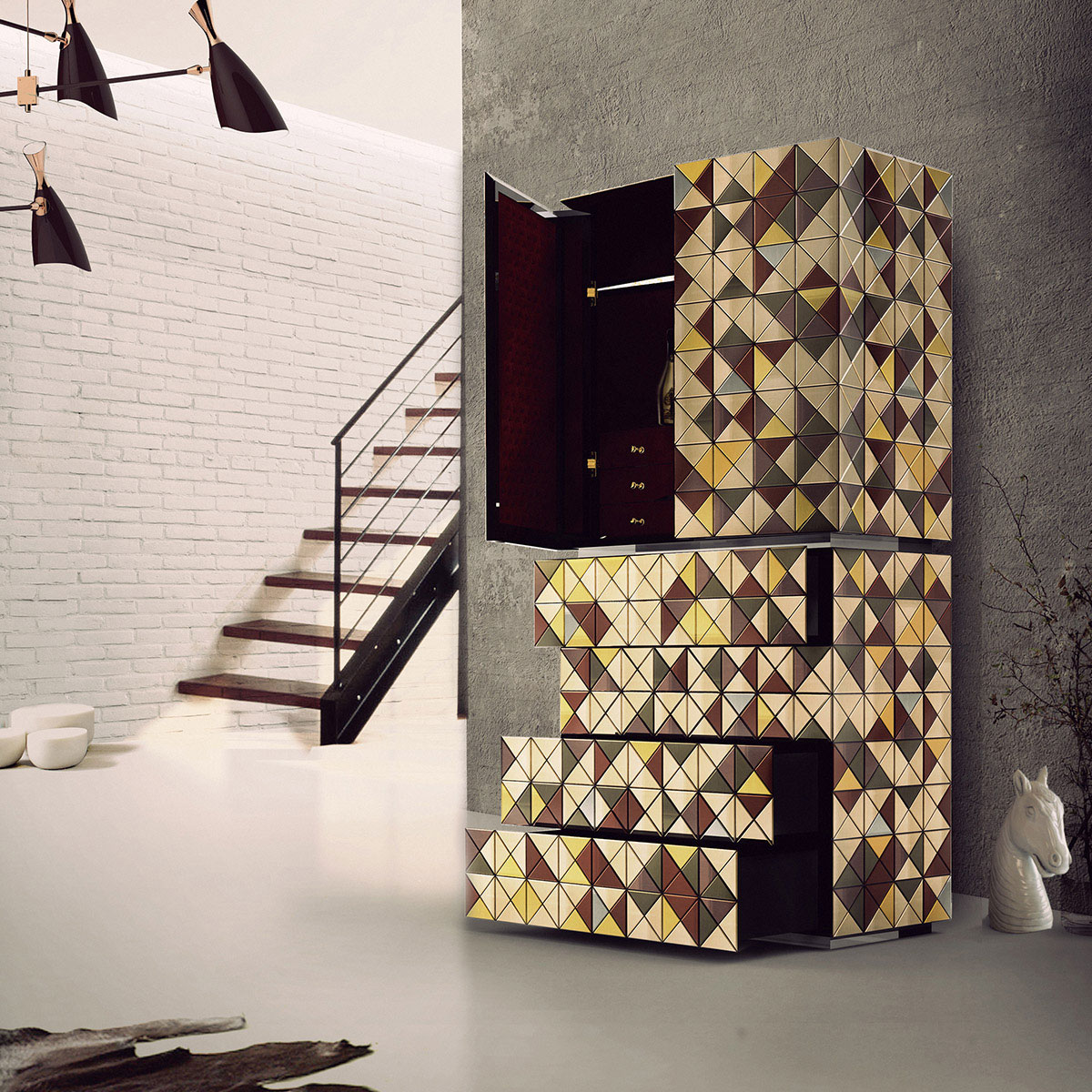 Шкафы Pixel Anodized Cabinet Covethouse BOCA DO LOBO  - Вид №1