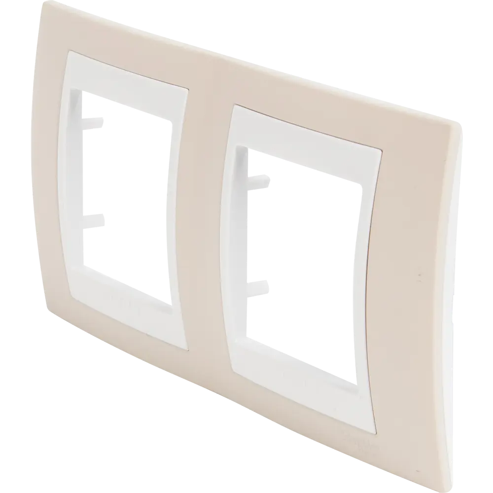 Рамка для розеток и выключателей Systeme Electric Unica 2 поста, цвет песчаный/белый STLM-2067291 - Вид №1