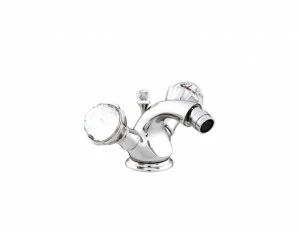 036225.000.62 Смеситель для биде на одно отверстие с кристаллами сваровски Сатин никель