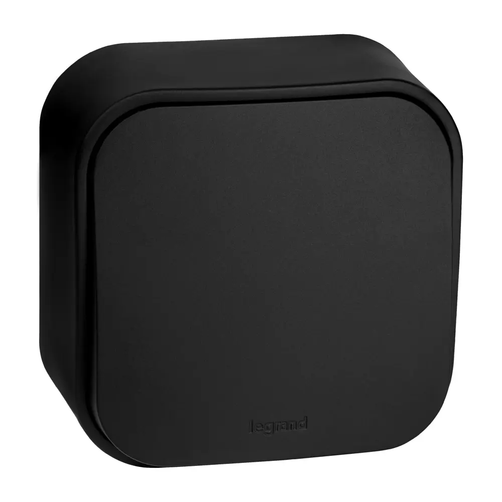 Выключатель накладной Legrand Quteo 1 клавиша цвет черный STLM-2153796 - Вид №1