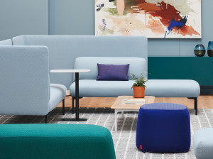 Модульный офисный тканевый диван