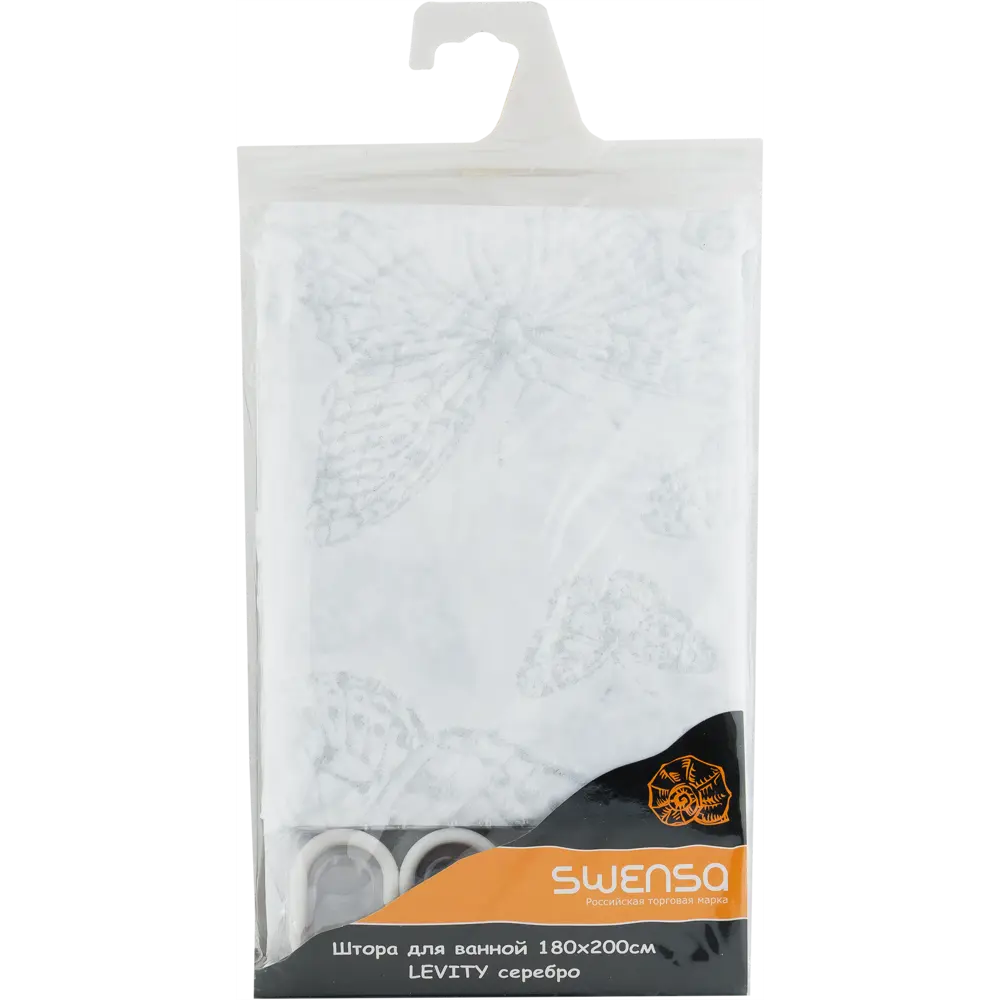 Штора для ванной комнаты Levity, 180x200 см, полиэстер SWENSA SWC-90 STLM-2117142 - Вид №5